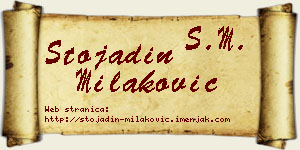 Stojadin Milaković vizit kartica